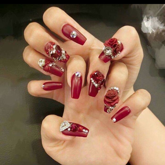 Top 7 mẫu nail đính đá Gò Vấp đơn giản đẹp cho nàng  Shaly Nails