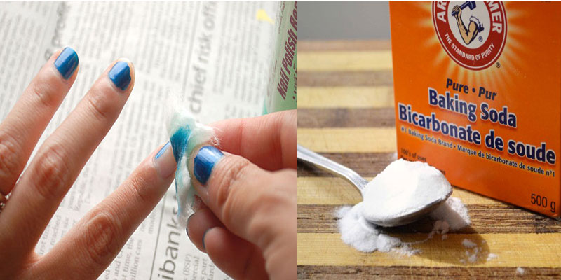 Tẩy sơn móng tay bằng baking soda